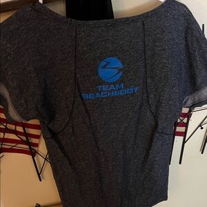 Coach Gray T-Shirt with Blue Logo
